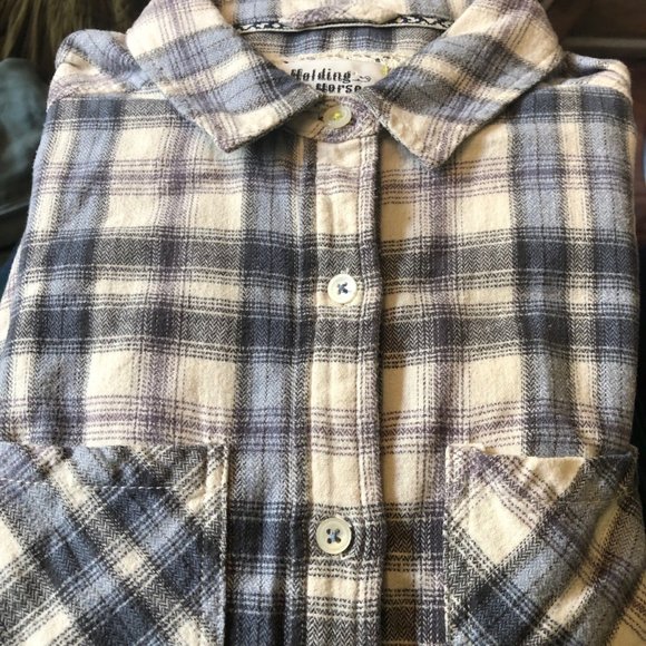ANTHROPOLOGIE | Holding Horses Willow Ridge Flannel Button Up Shirt | XS - Picture 4 of 5